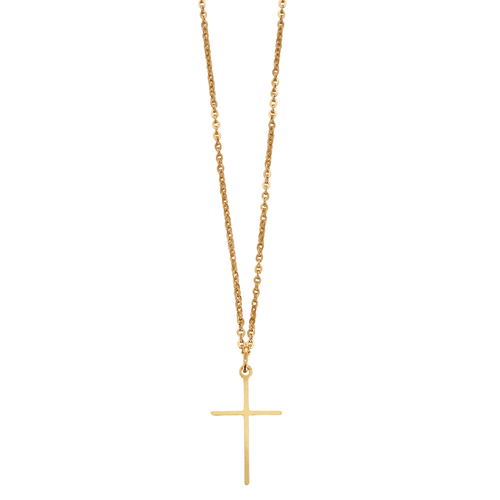 Collier Collier croix en or jaune 58 Facettes AB42