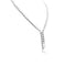 Collier Collier cravate en or blanc 750 serti de diamants et perle de culture 58 Facettes 34935