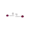 Boucles d'oreilles Pendants d'oreilles or blanc, diamants et rubis. 58 Facettes 34398