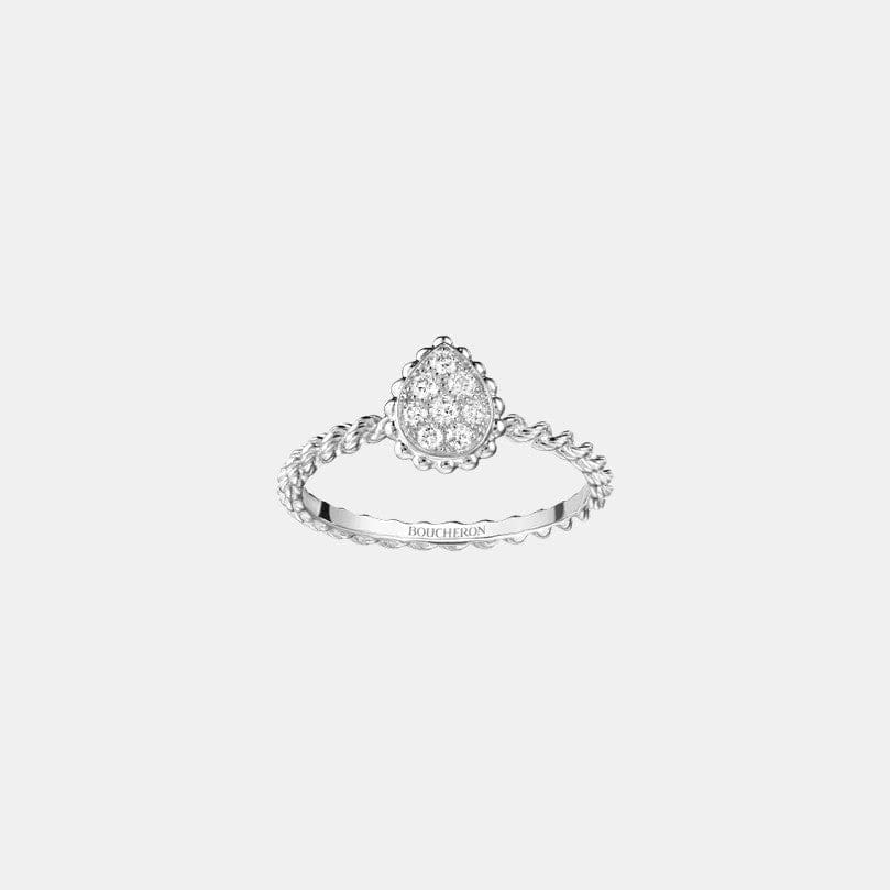 Bague Serpent Bohème XS Motif Or blanc Diamant 0.14ct
