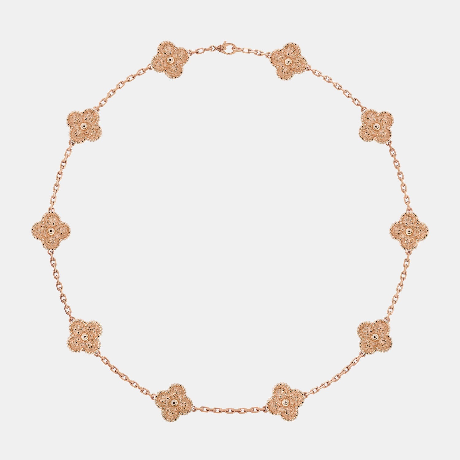 Collier Vintage Alhambra Or rose 10 motifs