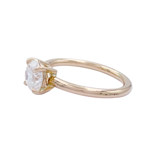 Bague 51 Bague solitaire en or rose 750 sertie d’un diamant 1 ct 58 Facettes 32094