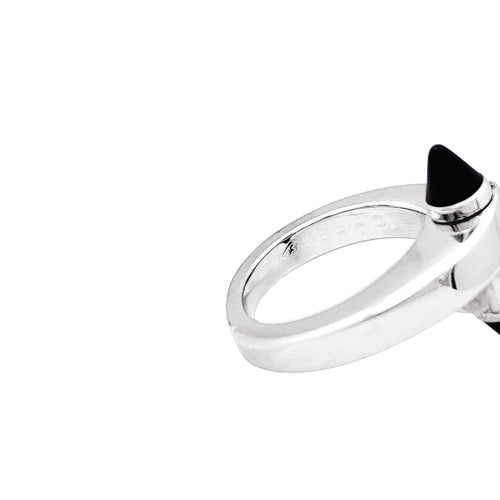 Bague 53 Cartier Menottes - Bague en or blanc et onyx 58 Facettes 35319