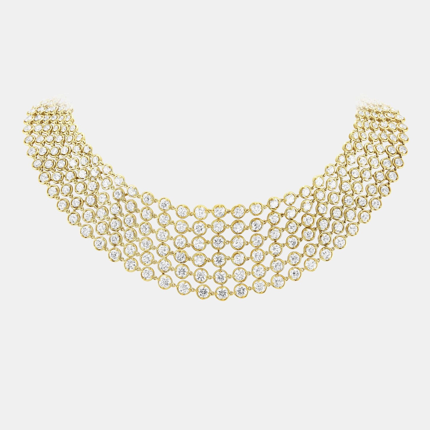 Collier Palmyre Or jaune Diamant 39.42ct
