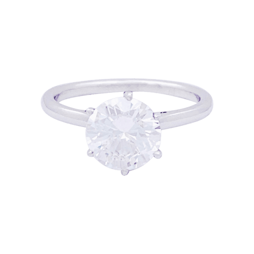 Bague 53 Solitaire - Bague en platine 950 sertie d’un diamant 1,71 ct 58 Facettes 33585