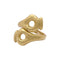 Bague 56 Lalaounis Mesopotamia - Bague croisée en or jaune 916 martelé 58 Facettes 34908