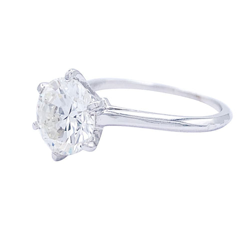 Bague 52 Bague solitaire en or blanc et platine sertie d’un diamant 58 Facettes 32492