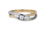 Bague 53 Bague 3 Diamants or jaune et blanc 58 Facettes BGTDCC852