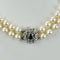 Collier Collier double rang de perles Akoya avec fermoir en or blanc et pierres 58 Facettes 2029