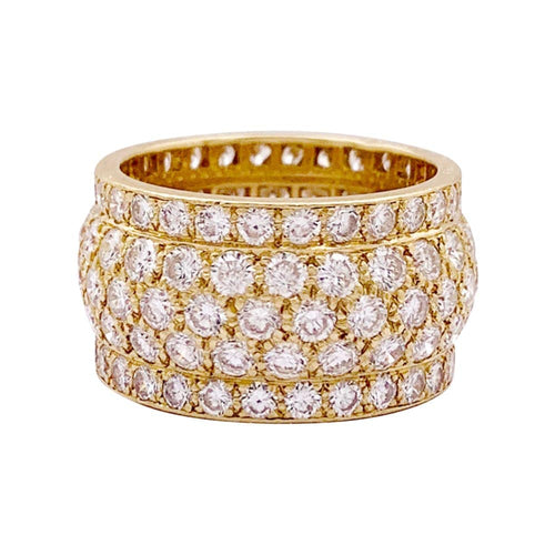 Bague 54 Cartier Nigéria - Bague pavée de diamants en or jaune 58 Facettes 33987