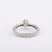 Ring 55 / White/Grey / 750‰ Gold Solitaire Diamond Ring 0.93 carat 58 Facettes 210067R-210240R