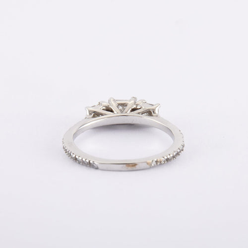 Bague 53 / Blanc/Gris / Or 750 Bague Trilogie Diamants 58 Facettes 220012R