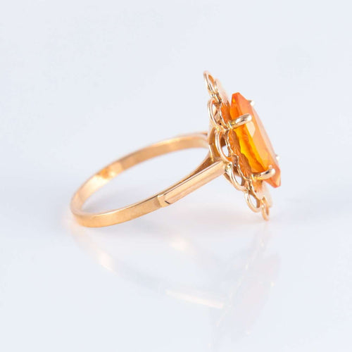 Bague 51 Bague Marquise Citrine 58 Facettes Ref JE245