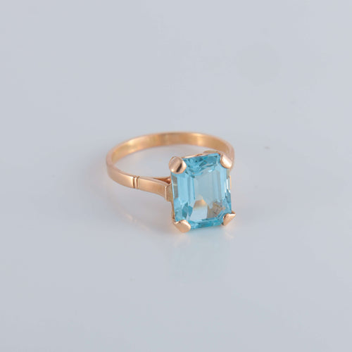 Bague Bague Topaze bleue 58 Facettes