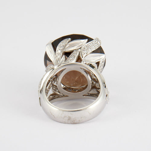 Bague 59.5 Bague quartz fumé et diamants 58 Facettes