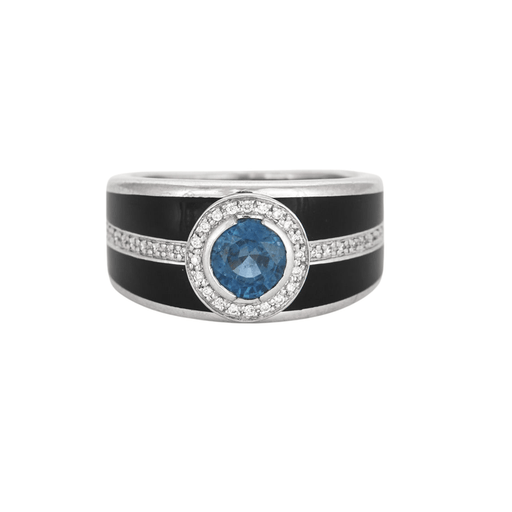 Bague MAUBOUSSIN - Bonbon Bleu - Or gris Saphir et diamants 58 Facettes DV0564-1