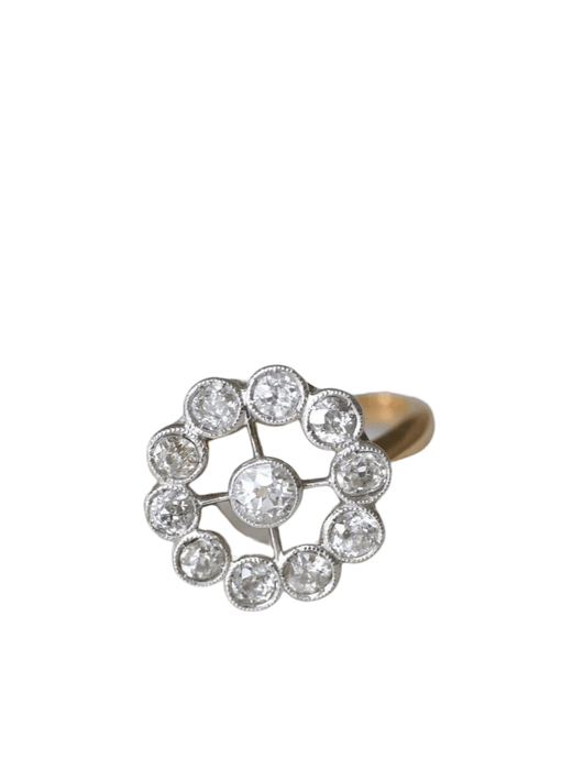 Bague Bague marguerite ancienne diamants 58 Facettes