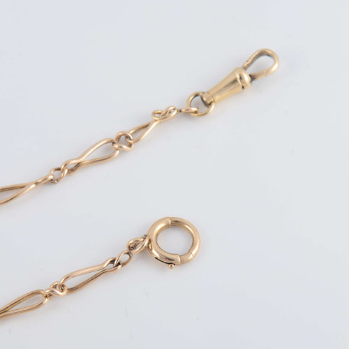 Collier Chaîne de montre maille fantaisie 58 Facettes