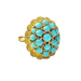 Ring Retro 1940s designer ring in 18k gold with turquoise 58 Facettes A2626 (872)