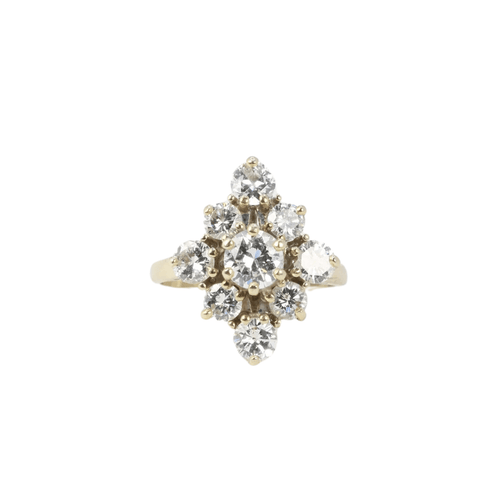 Bague Bague vintage marquise or blanc diamants 58 Facettes J5