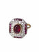 Bague Bague de fiançailles Art Deco diamants et rubis 58 Facettes