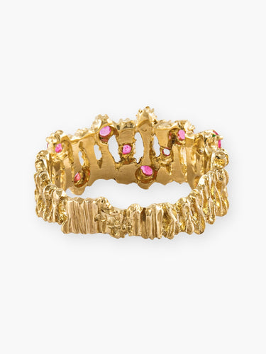 Bague 55 Bague Moderne Or Jaune & Rubis 58 Facettes 120062