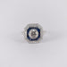 Ring 56 Sapphire diamond ring - Art Deco style 58 Facettes