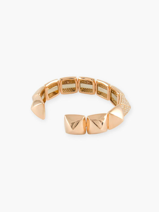 Bracelet BRACELET "PYRAMIDE" OR ROSE ET BRILLANTS 58 Facettes 210017