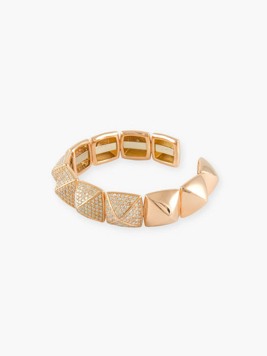 Bracelet BRACELET "PYRAMIDE" OR ROSE ET BRILLANTS 58 Facettes 210017