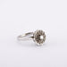 Bague 56 / Blanc/Gris / Or 750 Bague Fleur Or et diamants 58 Facettes 140278R