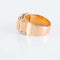 Bague 58.5 Bague Tank Platine Or jaune Diamants 58 Facettes HS20861