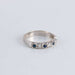 Ring 58 Half-alliance white gold Sapphires Diamonds 58 Facettes FM57