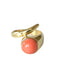 Ring Gold and coral nail ring 58 Facettes