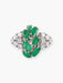 Ring Foliage Ring White Gold, Diamonds & Emeralds 58 Facettes 150042