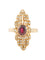 Bague BAGUE VINTAGE OR JAUNE RUBIS ET DIAMANTS 58 Facettes 150043