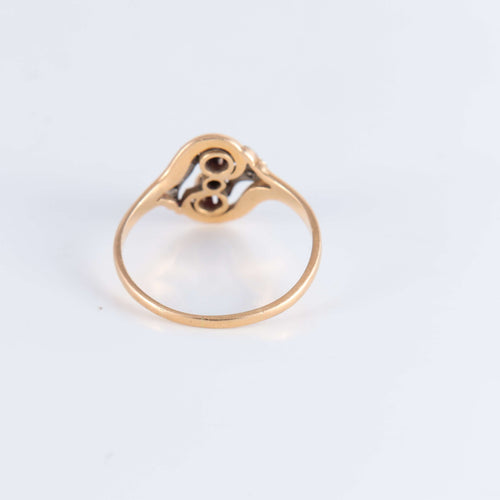 Bague 58 Bague Deux Rubis Diamants 58 Facettes 1