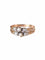 Bague Bague Belle Epoque double anneau perle fine diamant 58 Facettes