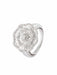 Bague Bague Ronde "Fleur" Or Blanc & Diamants 58 Facettes 210032