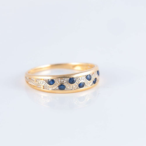 Bague 56 Bague Serpentine Saphirs 58 Facettes JE 237