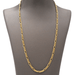 Cartier style semi-hollow chain necklace Yellow gold 58 Facettes E360400D