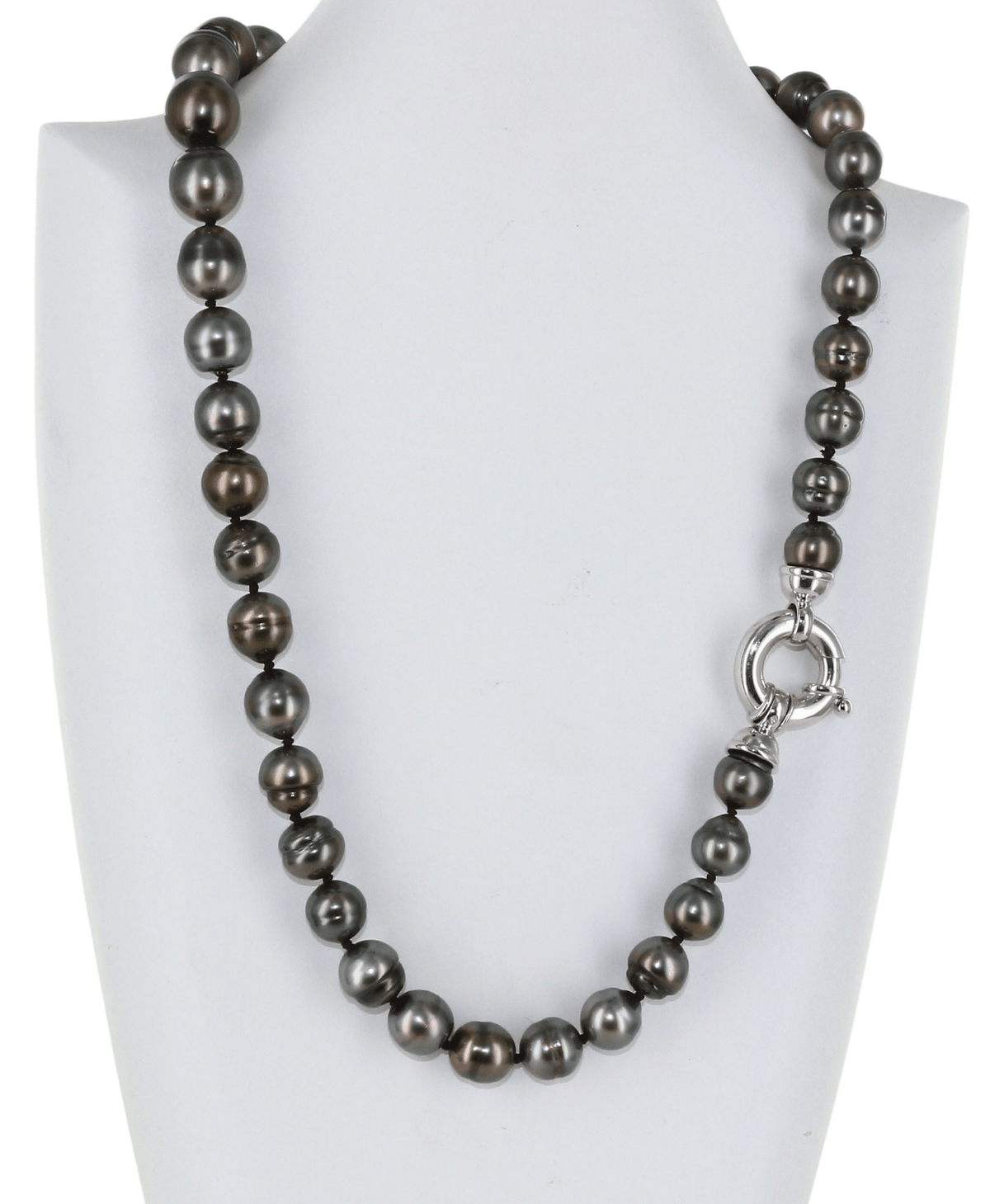 Collier De Perles De Tahiti - Fermoir En Or 18 Carats - Longueur 48 Cm - Occasion