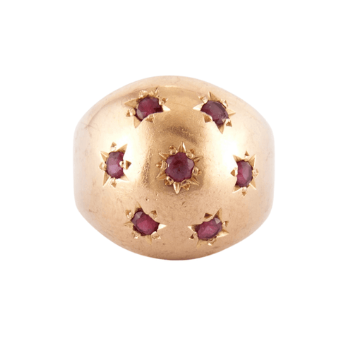 Bague 52 Bague Boule Rubis de synthèse 58 Facettes JE499