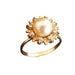 Ring 48 Pearl and Diamond Ring, Gold 58 Facettes