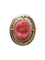 Broche ancienne en or jaune et camée ange en corail 58 Facettes
