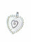 Collier Pendentif cœur diamants et perles en platine 58 Facettes