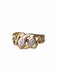 Gold and diamond coiled snakes ring 58 Facettes