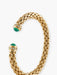Bracelet Bangle Bracelet Yellow Gold, Diamonds and Emeralds 58 Facettes 110022