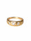 Bague jonc victorienne en or jaune 18Kt et trois diamants 58 Facettes
