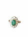 Ring Emerald marquise ring surrounded by diamonds 58 Facettes