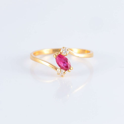 Bague 51 Bague fine Rubis Diamants 58 Facettes JE225